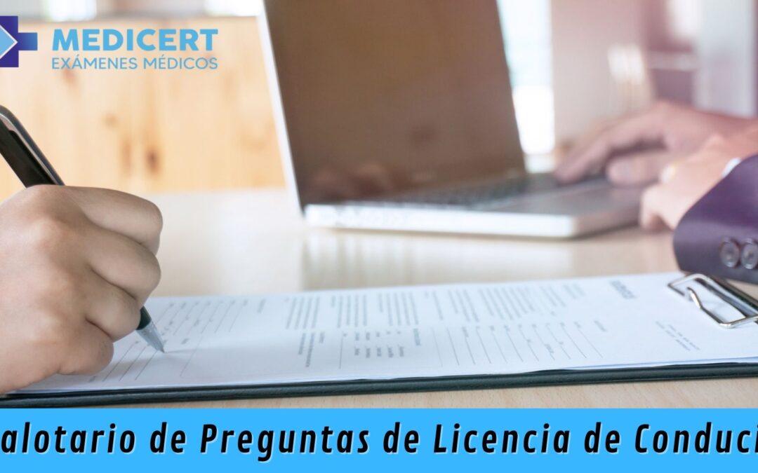 Balotario de Preguntas para Licencia de Conducir
